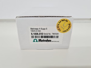 Thumbnail image of Metrohm Metrosep A Supp 5 IC Column w/ Metrosep A Supp 4/5 Guard 4.0 Lab