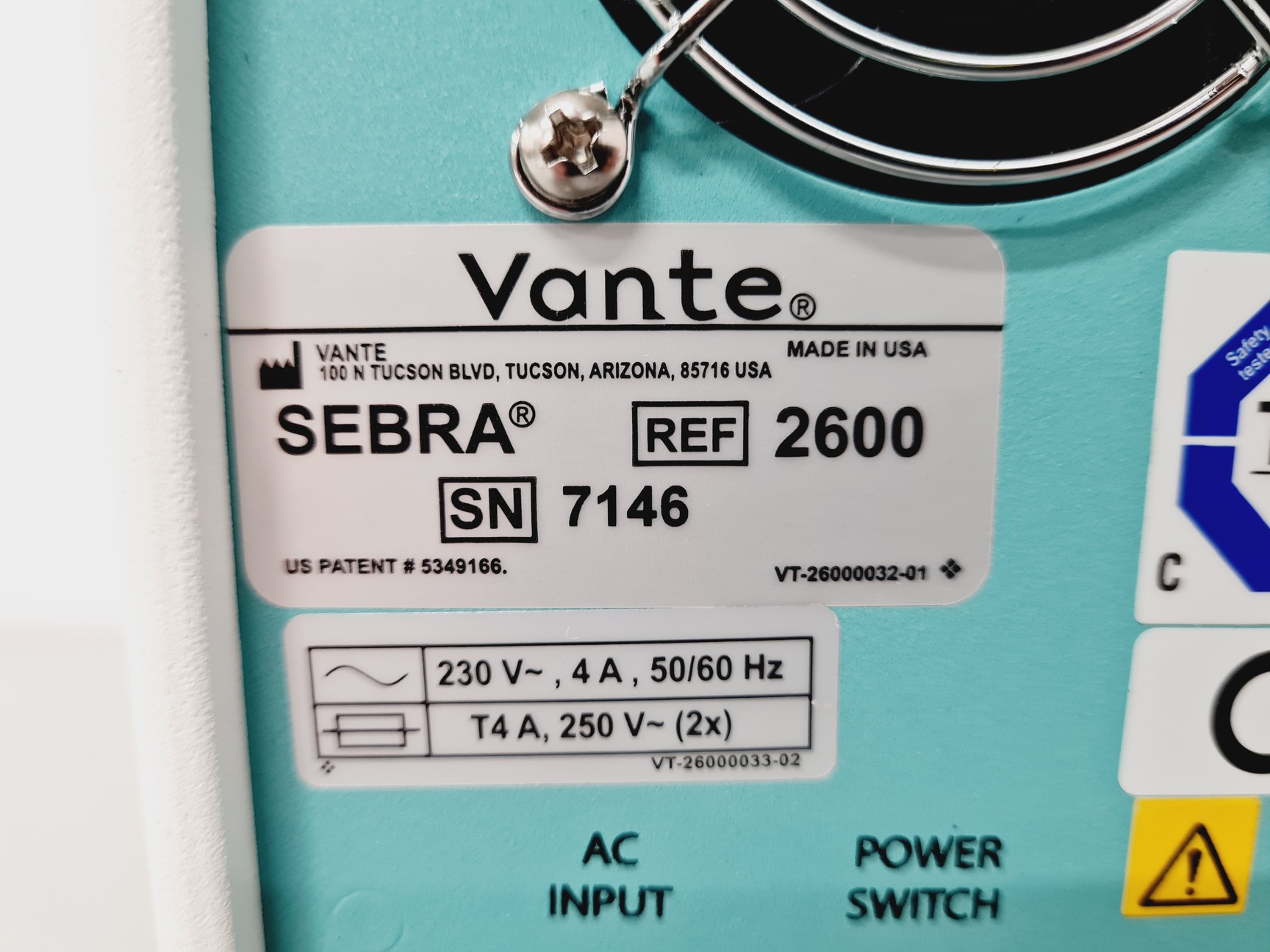 Image of Sebra Model 2600 OMNI Bench-Top Segmenting Tube Sealer System Lab