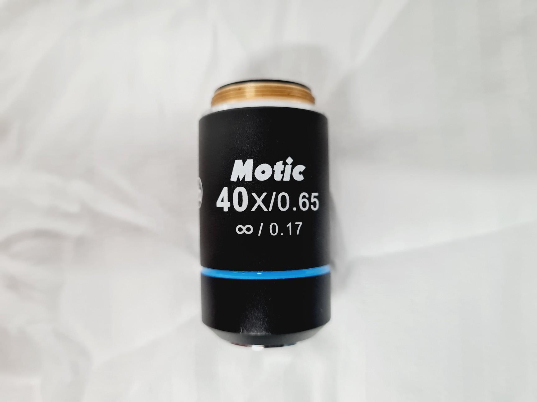 Image of Motic BA310E Fluorescence Microscope w/ 4 x Objectives Motic 100X/1.25 oil Lab 