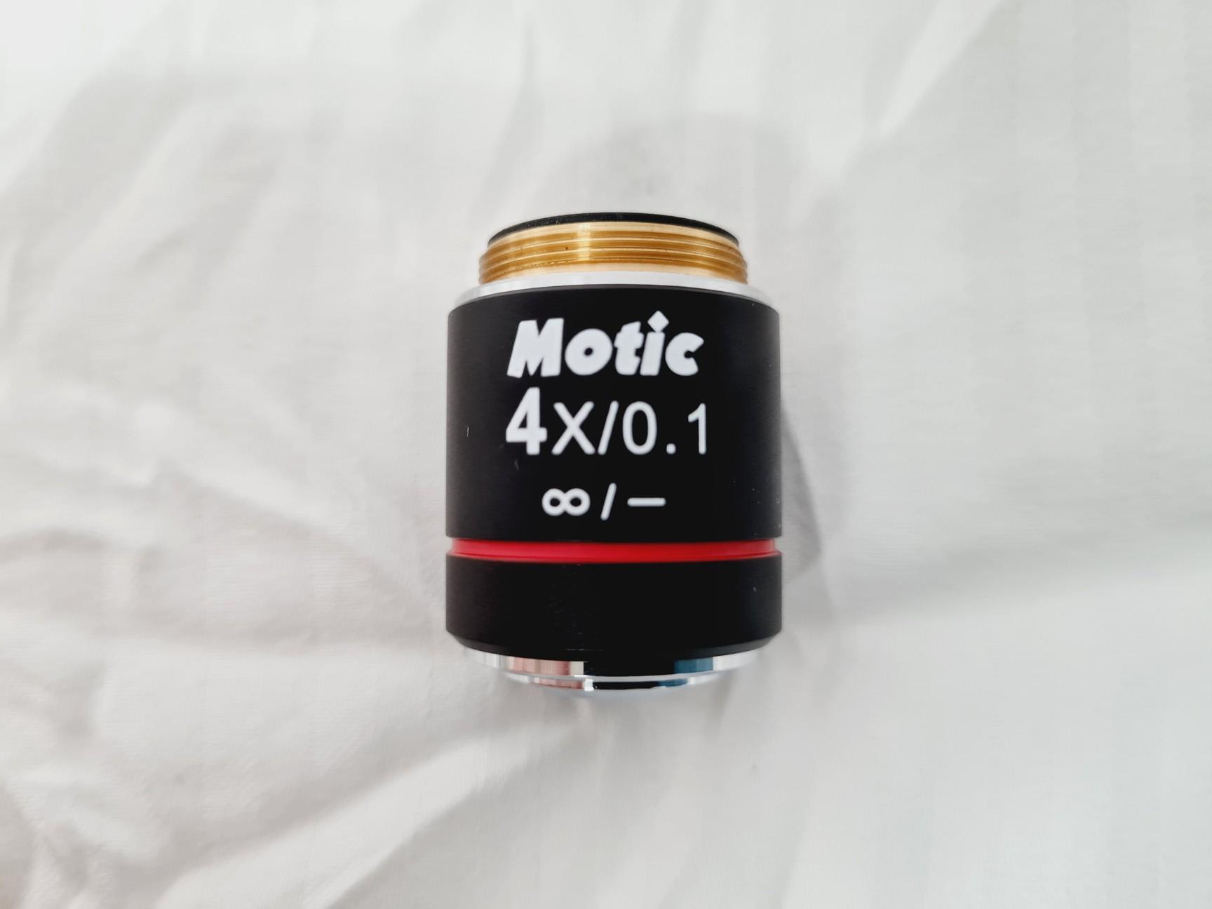 Image of Motic BA310E Fluorescence Microscope w/ 4 x Objectives Motic 100X/1.25 oil Lab 