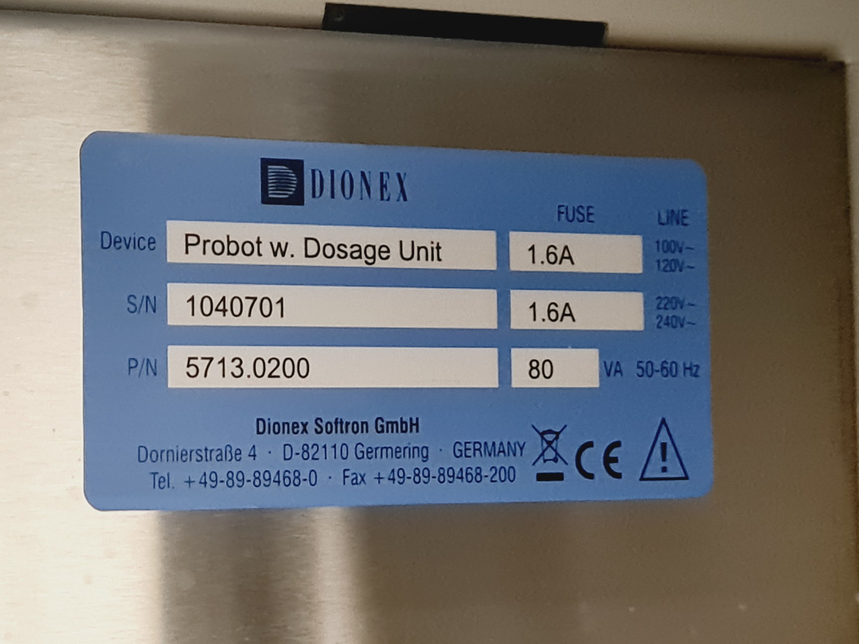 Image of Dionex ProBot w. Dosage Unit Fraction Collector Lab