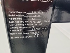 Thumbnail image of Thorlabs Nexus B7590A Metric Isolation Antivibration Table 90 x 75 x 83-87cm Lab