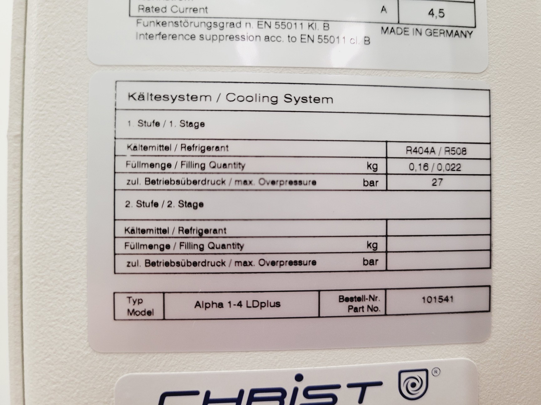 Image of Christ Alpha 1-4 LD Plus Freeze Dryer Lab