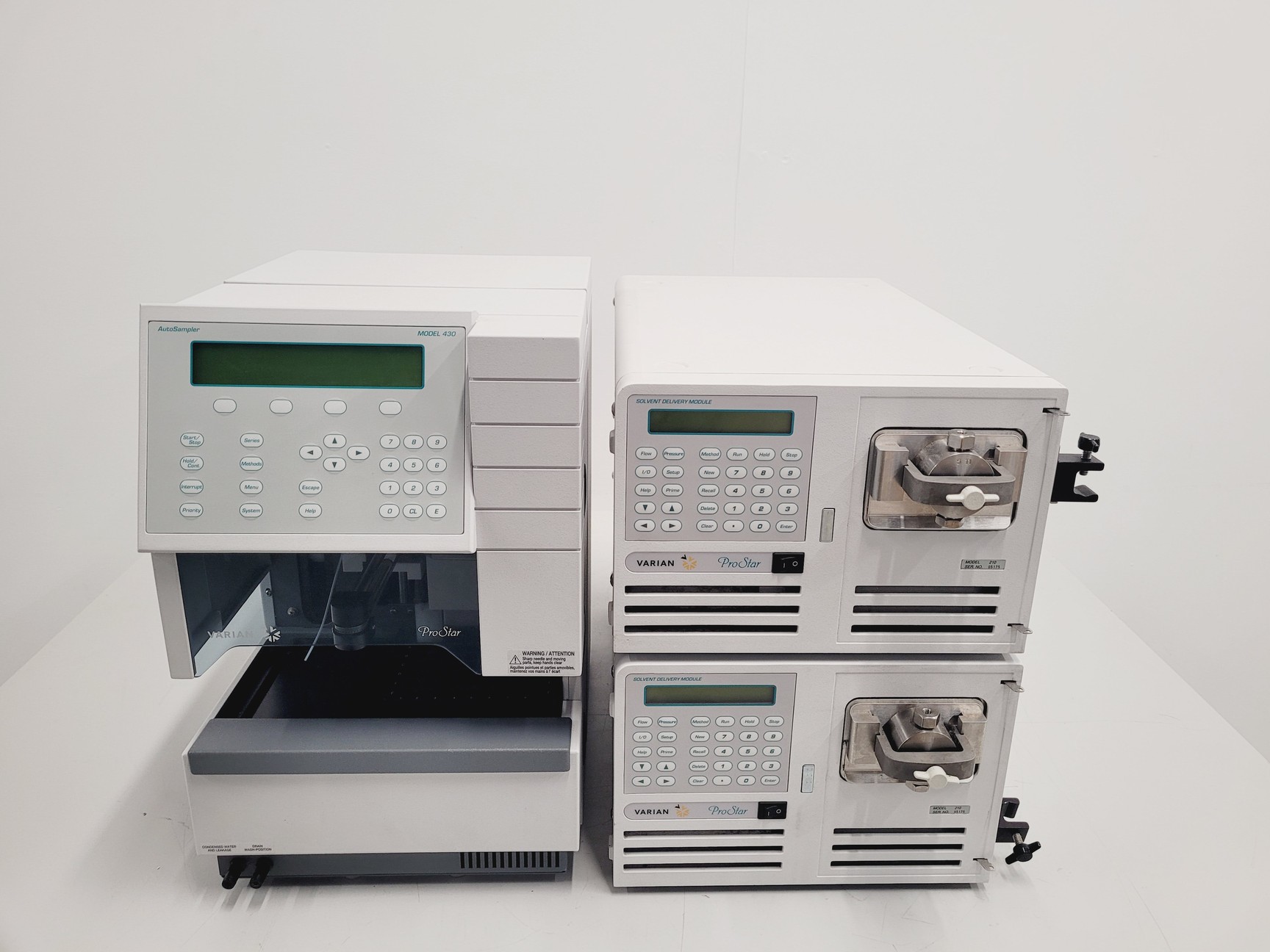 Image of Varian Prostar HPLC Units 430 Autosampler, 2 x 210 Solvent Delivery Modules Lab