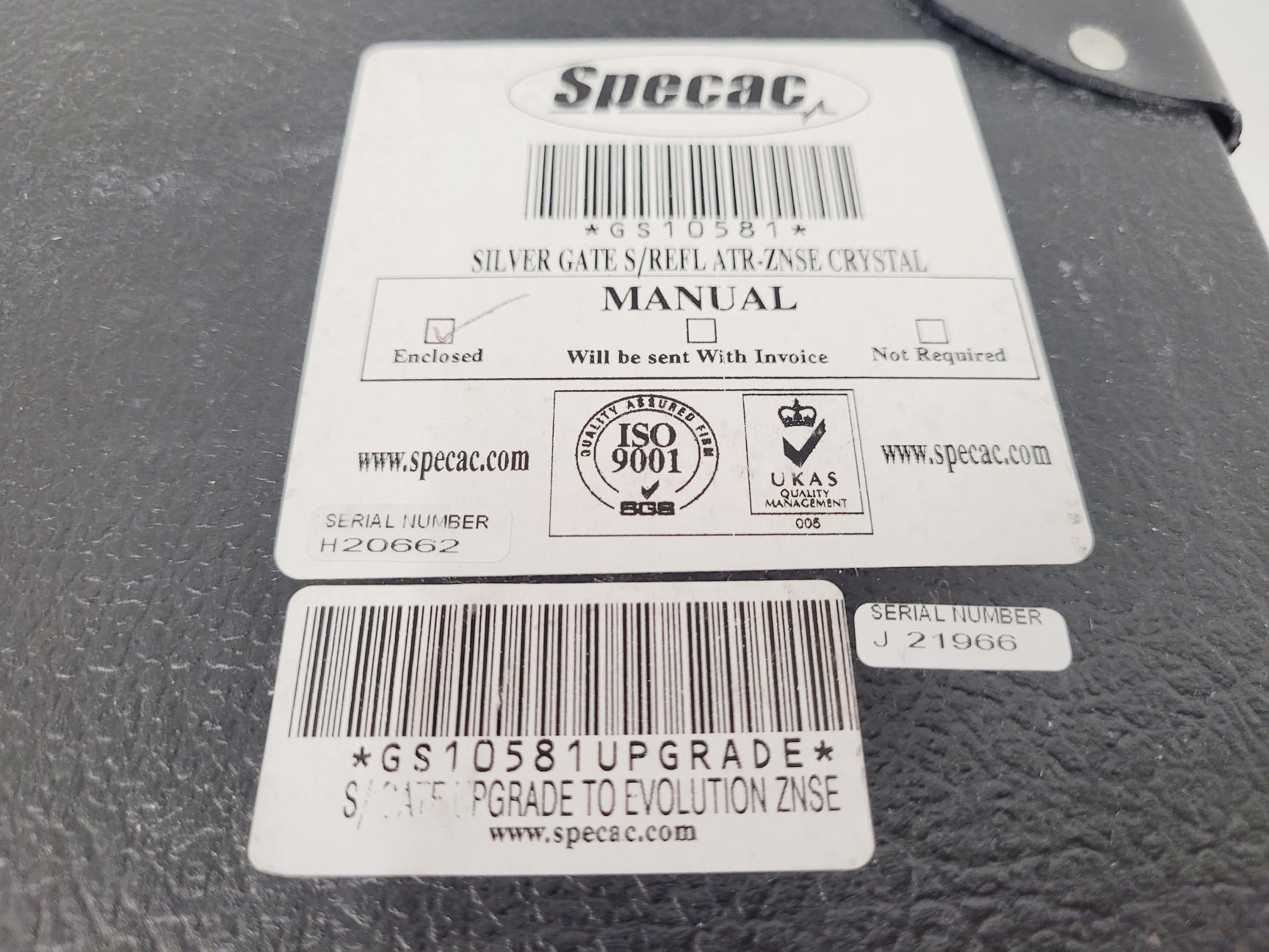 Image of Specac Silver Gate Evolution Single Reflection ATR Spectroscope Accessories Lab