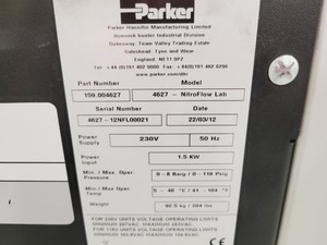 Thumbnail image of Parker NitroFlow Lab Nitrogen Generator Model 4627 Lab