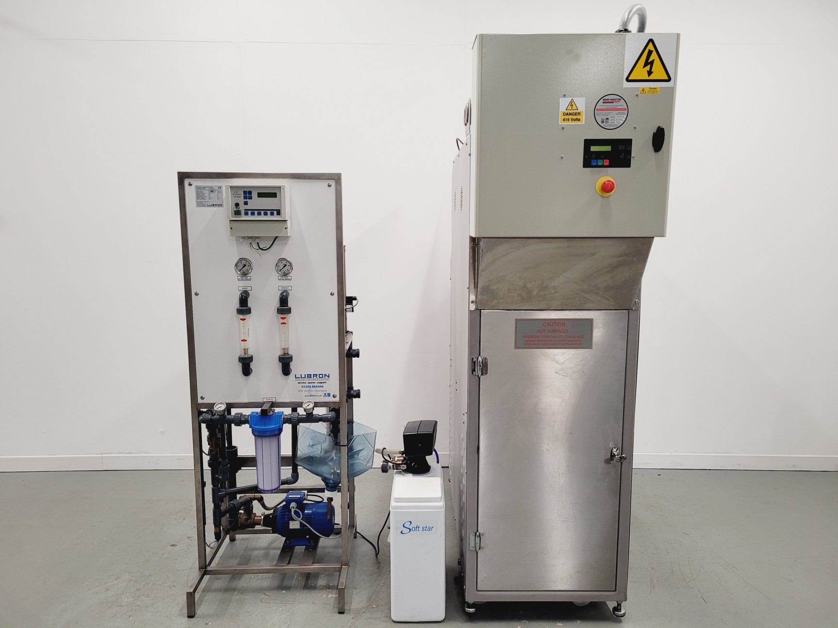 Image of BMM Weston Steam Generator Model 2616 w/ Lubron Osmostar 250 Water Purifier Lab