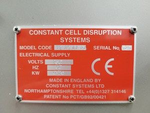 Thumbnail image of Constant Cell Disruption Systems Model T2 40 AA AA French Press System Lab