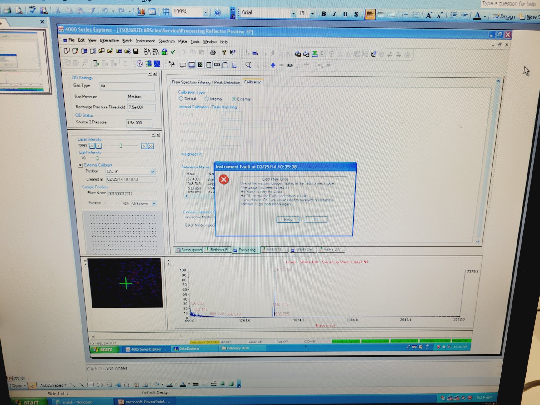 Image of Applied Biosystems MDS SCIEX 4800 Maldi TOF/TOF Analyser W/ PC and Software Lab