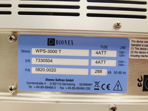 Thumbnail image of Dionex WPS-3000 HPLC Autosampler w/ Software Lab