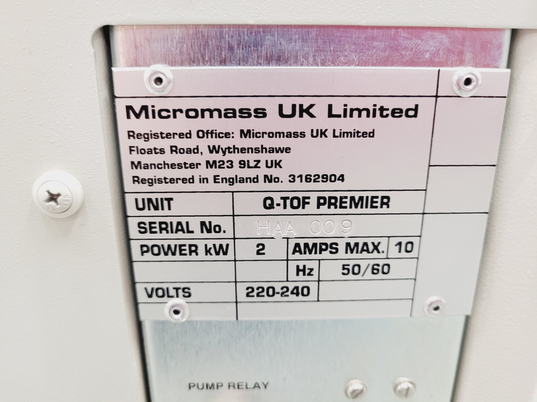 Image of Waters Micromass Q-TOF Premier Mass Spectrometer System Lab Spares/Repairs