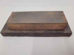 Thumbnail image of Job Lot of 13 Vintage Microtome Knives With Sharpening strops and Whetstones