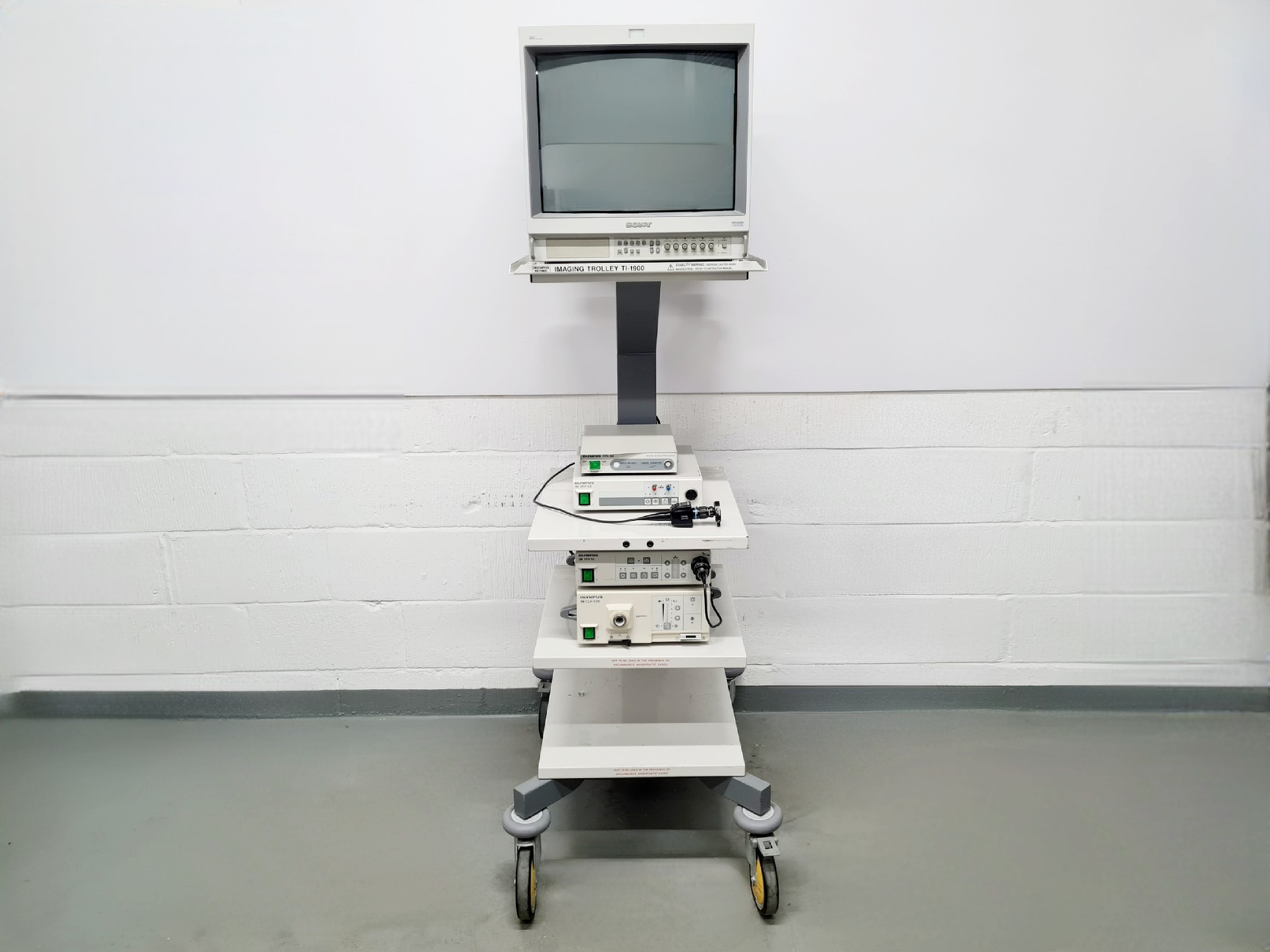 Image of Olympus Model CLV-S20 Endoscopy System w/ Sony PVM-205MD Lab