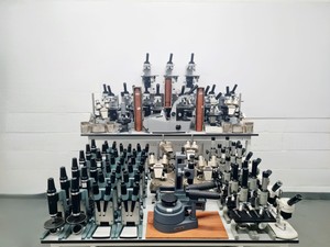 Thumbnail image of Job Lot of Mixed Microscope (Leitz, Bauch & Lombs, Philip Harris, OPAX)