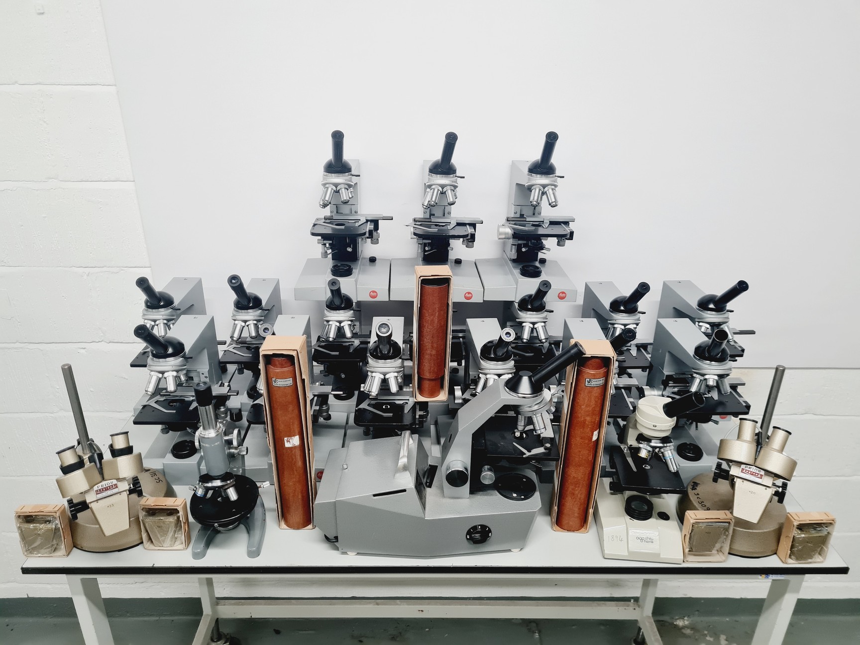 Image of Job Lot of Mixed Microscope (Leitz, Bauch & Lombs, Philip Harris, OPAX)