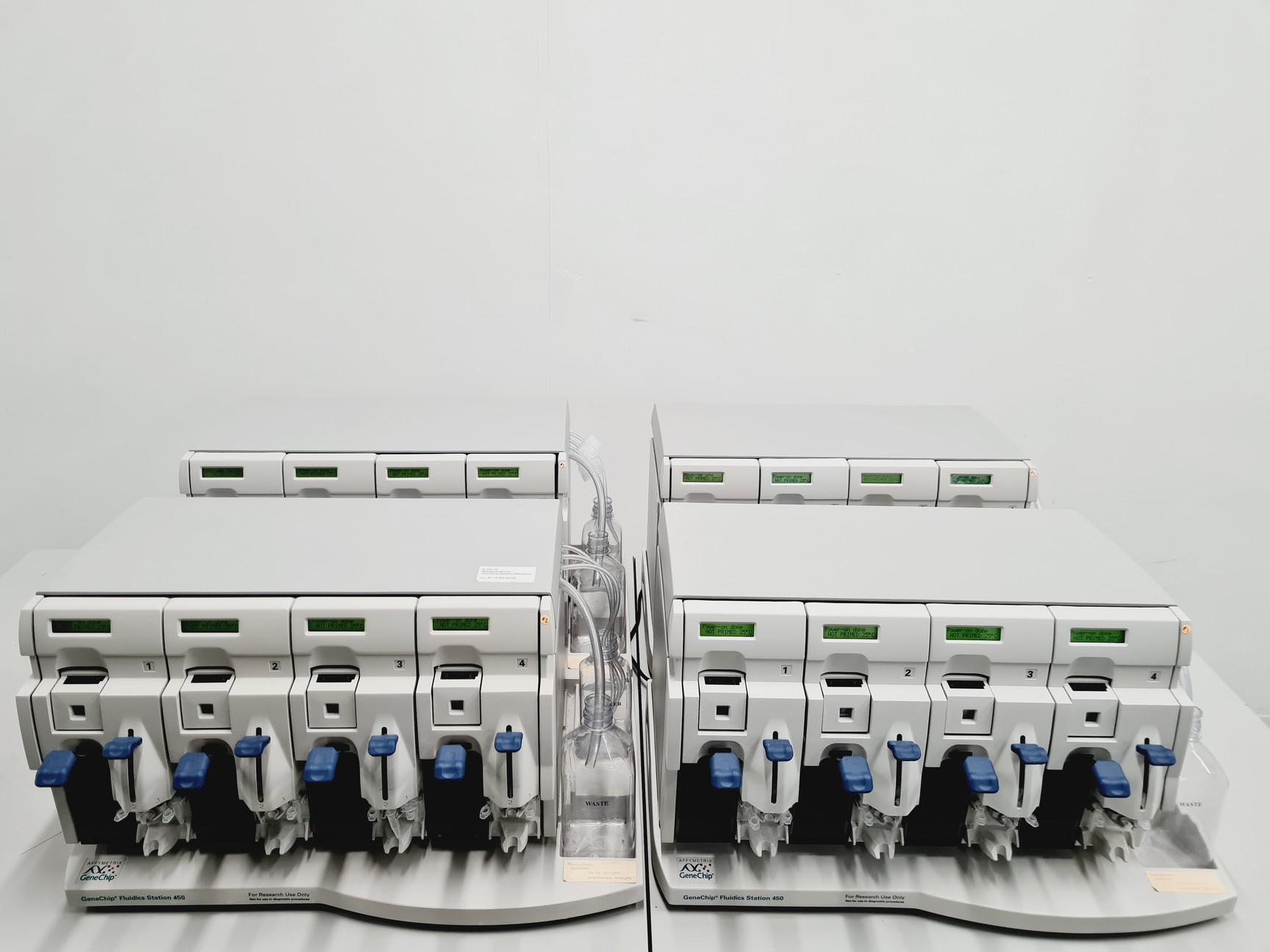 Image of Affymetrix GeneChip Scanner 3000 System with 4 x Affymetrix Fluidics Station 450