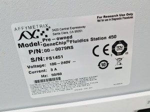 Thumbnail image of Affymetrix GeneChip Scanner 3000 System with 4 x Affymetrix Fluidics Station 450