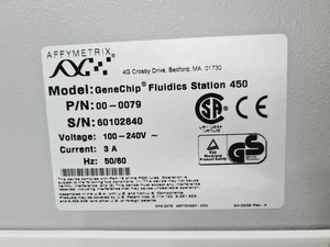 Thumbnail image of Affymetrix GeneChip Scanner 3000 System with 4 x Affymetrix Fluidics Station 450
