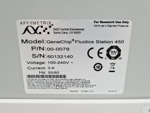 Thumbnail image of Affymetrix GeneChip Scanner 3000 System with 4 x Affymetrix Fluidics Station 450