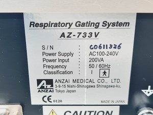 Thumbnail image of Anzai AZ-733V Respiratory Gating System w/ Wave Deck, Phantom Body & Sensor Port