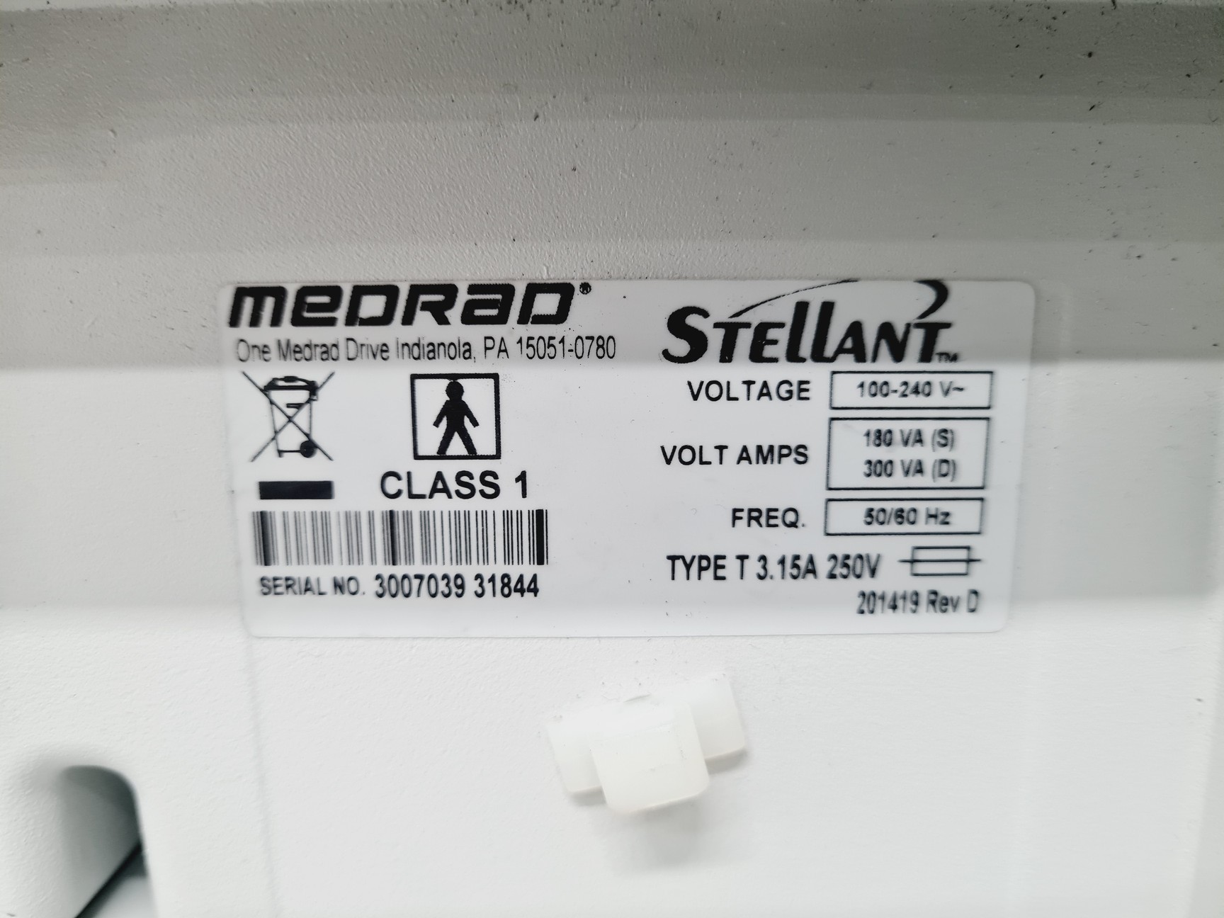 Image of Medrad Stellant CT Injector / Medrad Power Supply, Monitor (No CT Scanner) Lab