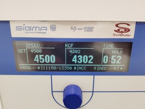 Thumbnail image of Sigma 4-15 Benchtop Centrifuge with Sigma Swing Bucket Rotor and Buckets Lab