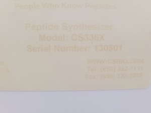 Thumbnail image of CS Bio Co. Peptide Synthesizer With Control Unit Model CS336X Lab