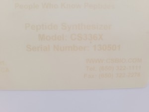 Thumbnail image of CS Bio Co. Peptide Synthesizer With Control Unit Model CS336X Lab