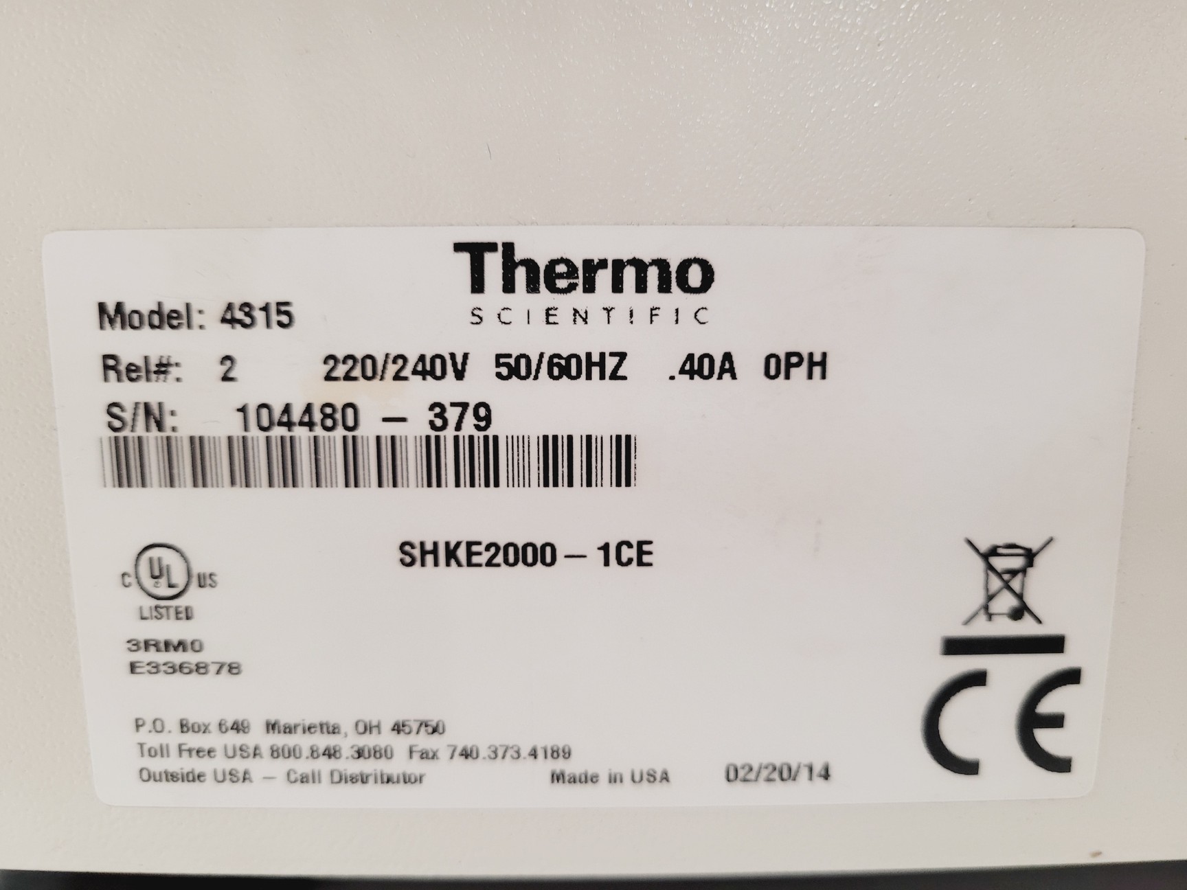 Image of Thermo MaxQ 2000 Model 4315 Platform Shaker Lab Spares/Repairs