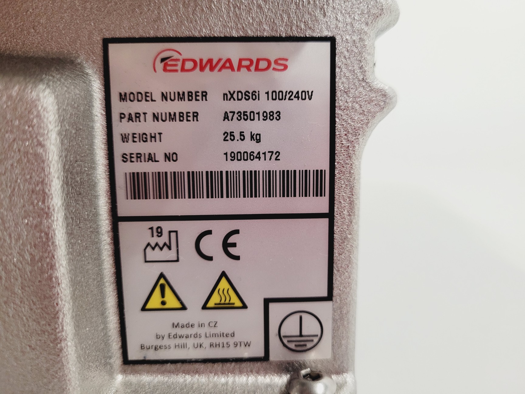 Image of Edwards nXDS6i A73501983 Dry Scroll Vacuum Pump