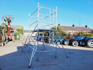 Thumbnail image of Lewis Aluminium Scaffold Tower 1.45m Double Width 2.2m Platform 4.2m Height