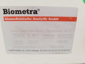 Thumbnail image of Biometra DUO-Therm OV 5 Hybridisation Shaking Rotisserie Double Oven Lab Faulty