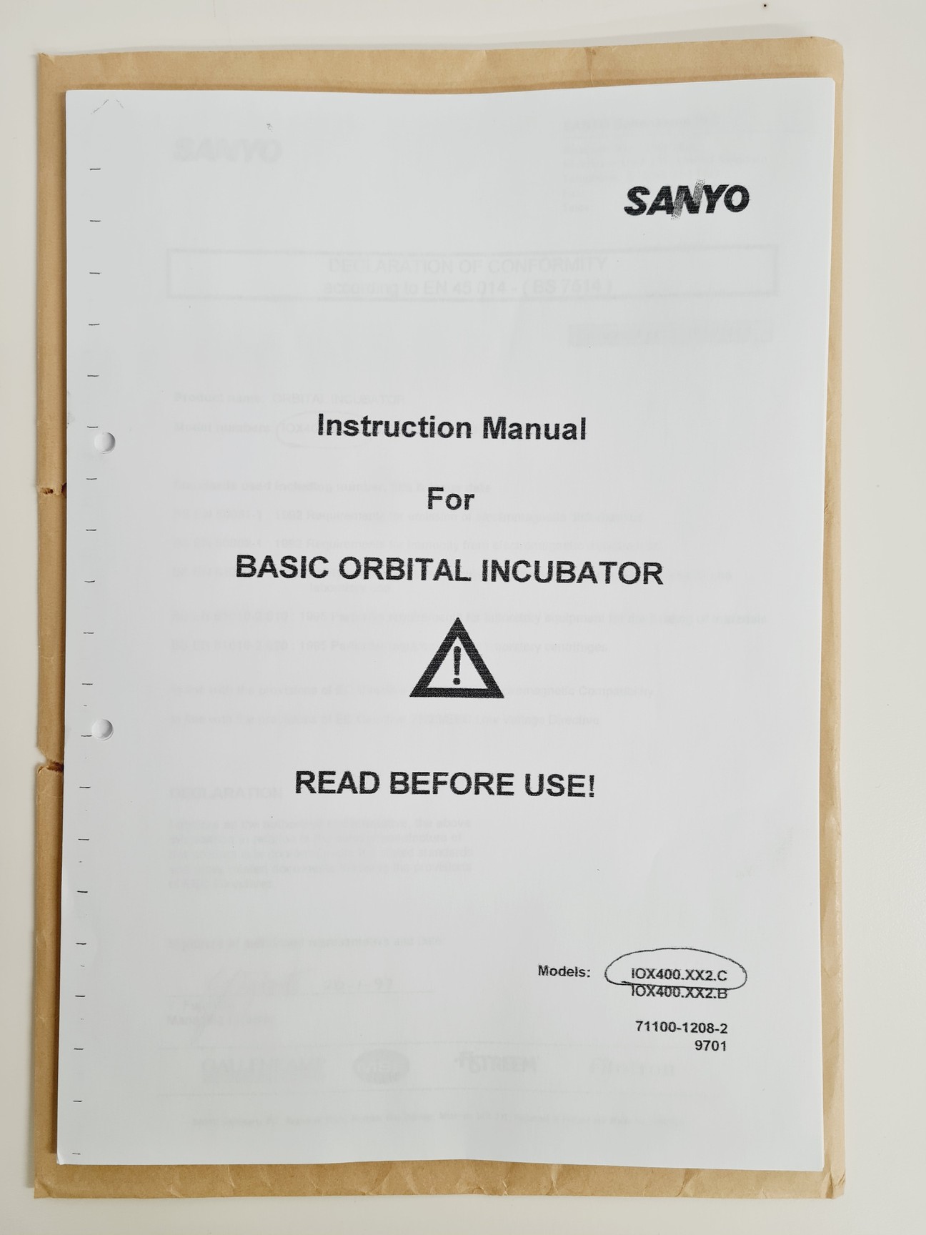 Image of Sanyo Orbi-Safe IOX402.XX1.C Orbital Shaking Incubator Lab