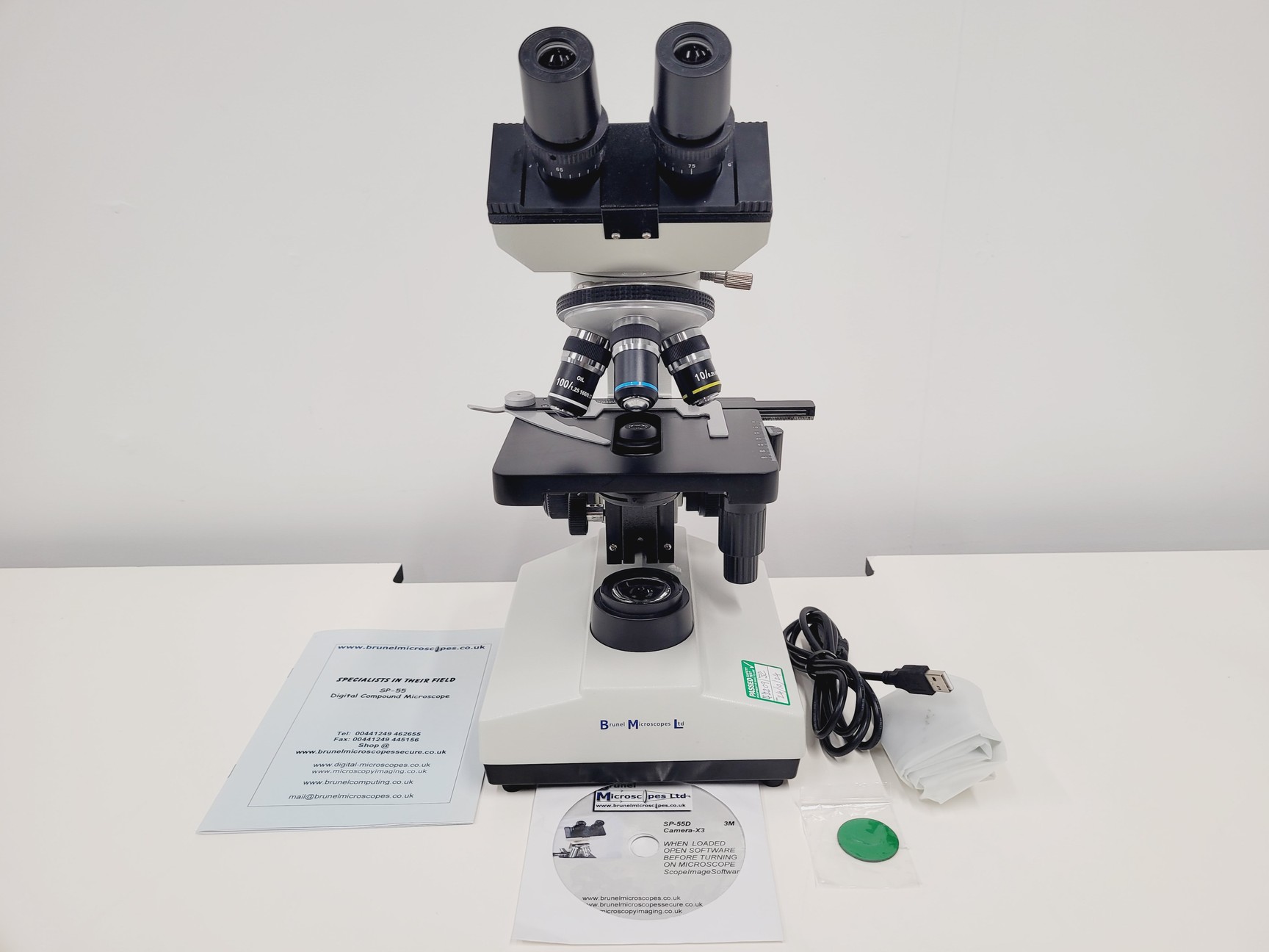 Image of Brunel Sp-55 Digital Compound Microscope & Integral Camera -X3 with Software
