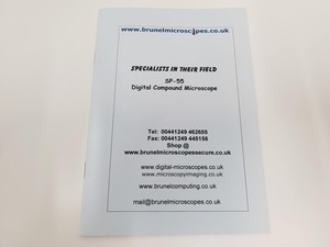 Thumbnail image of Brunel Sp-55 Digital Compound Microscope & Integral Camera -X3 with Software
