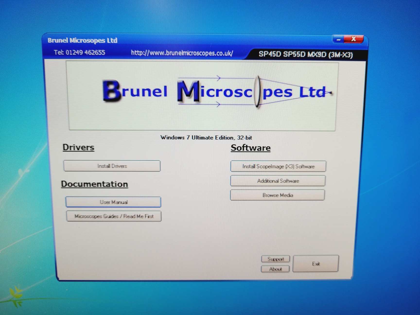 Image of Brunel Sp-55 Digital Compound Microscope Integral Camera -X3 with Software