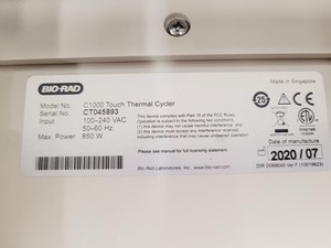 Thumbnail image of Bio-Rad C1000 Touch Thermal Cycler and CFX96 Optics Module with Reaction Module