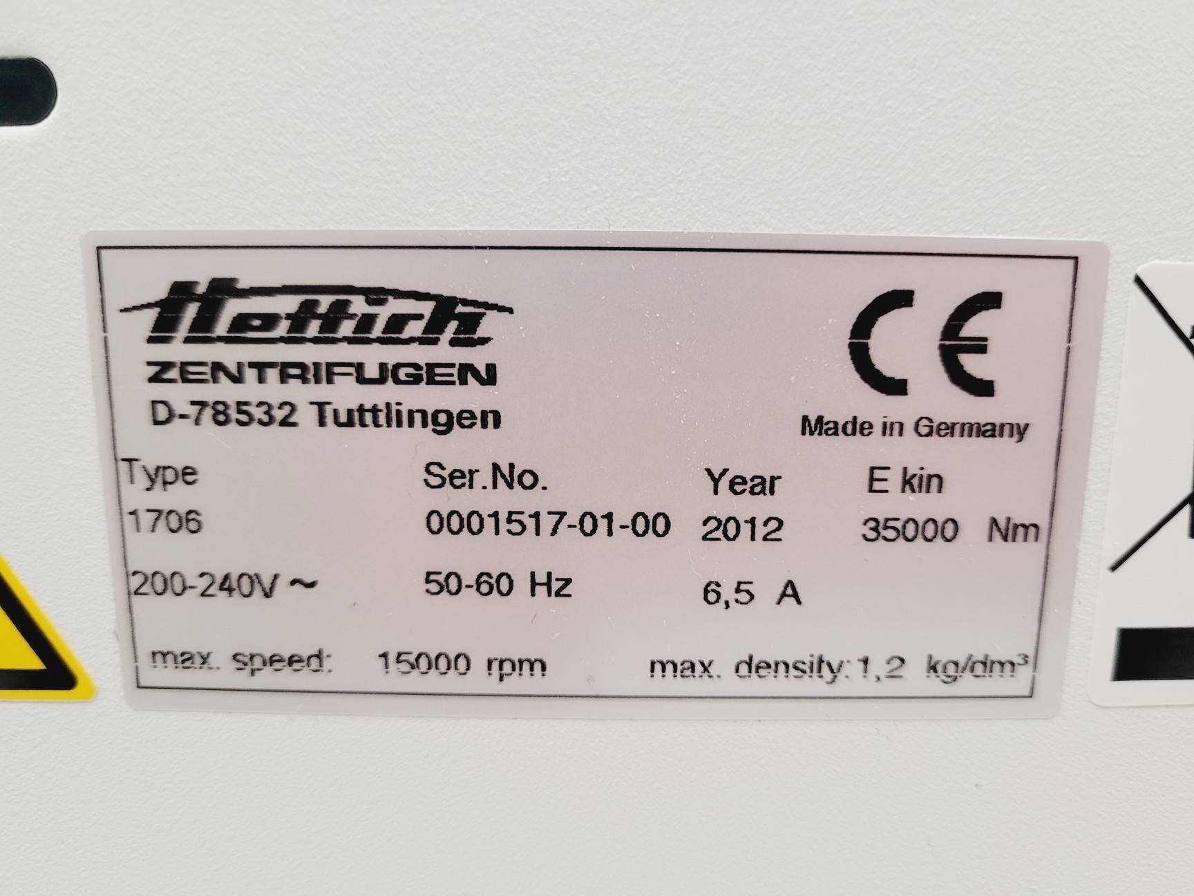 Image of Hettich Rotina 380R Refrigerated Benchtop Centrifuge w/ Hettich 1754 Rotor Lab