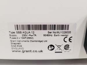 Thumbnail image of Grant SBB Aqua 12 Plus Water Bath Lab