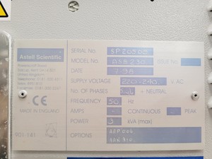 Thumbnail image of Astell Scientific ASB 230 Autoclave Lab