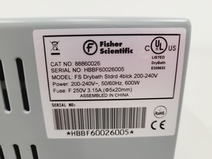 Thumbnail image of Fisher Scientific FS DryBath Standard 4 Block Heater Lab