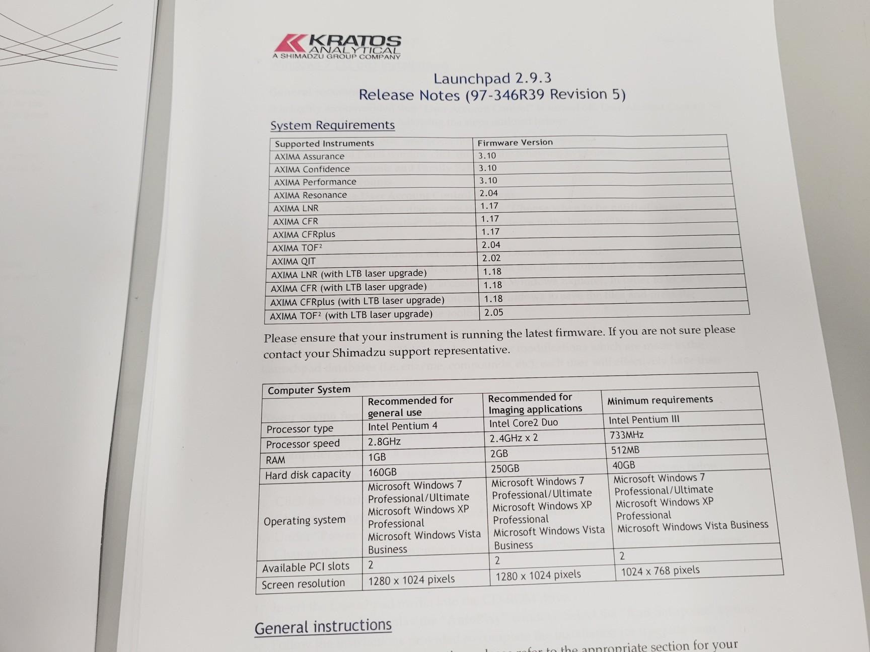 Image of Shimadzu Axima Confidence MALDI TOF2 High Energy Mass Spectrometer