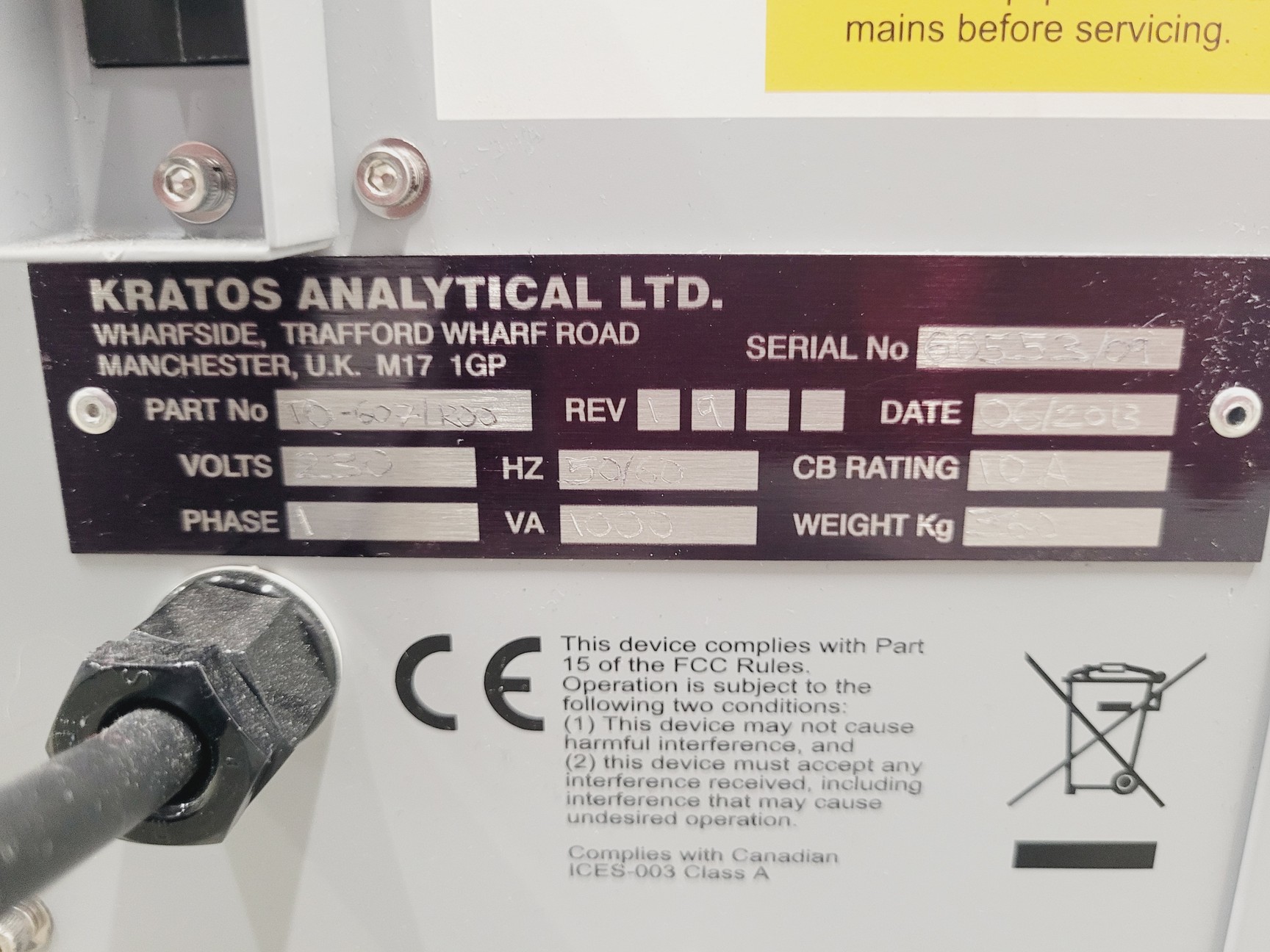 Image of Shimadzu Axima Confidence MALDI TOF2 High Energy Mass Spectrometer