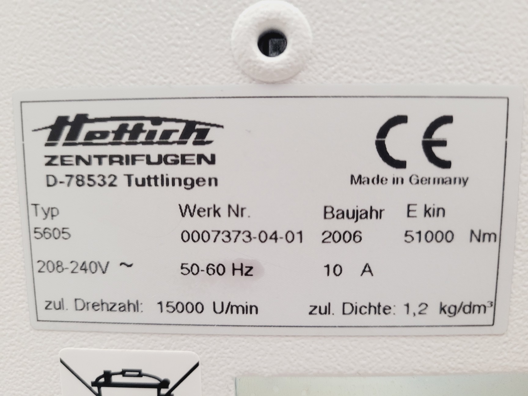 Image of Hettich Rotanta 460R Refrigerated Benchtop Centrifuge w/ Swing Bucket Rotor Lab