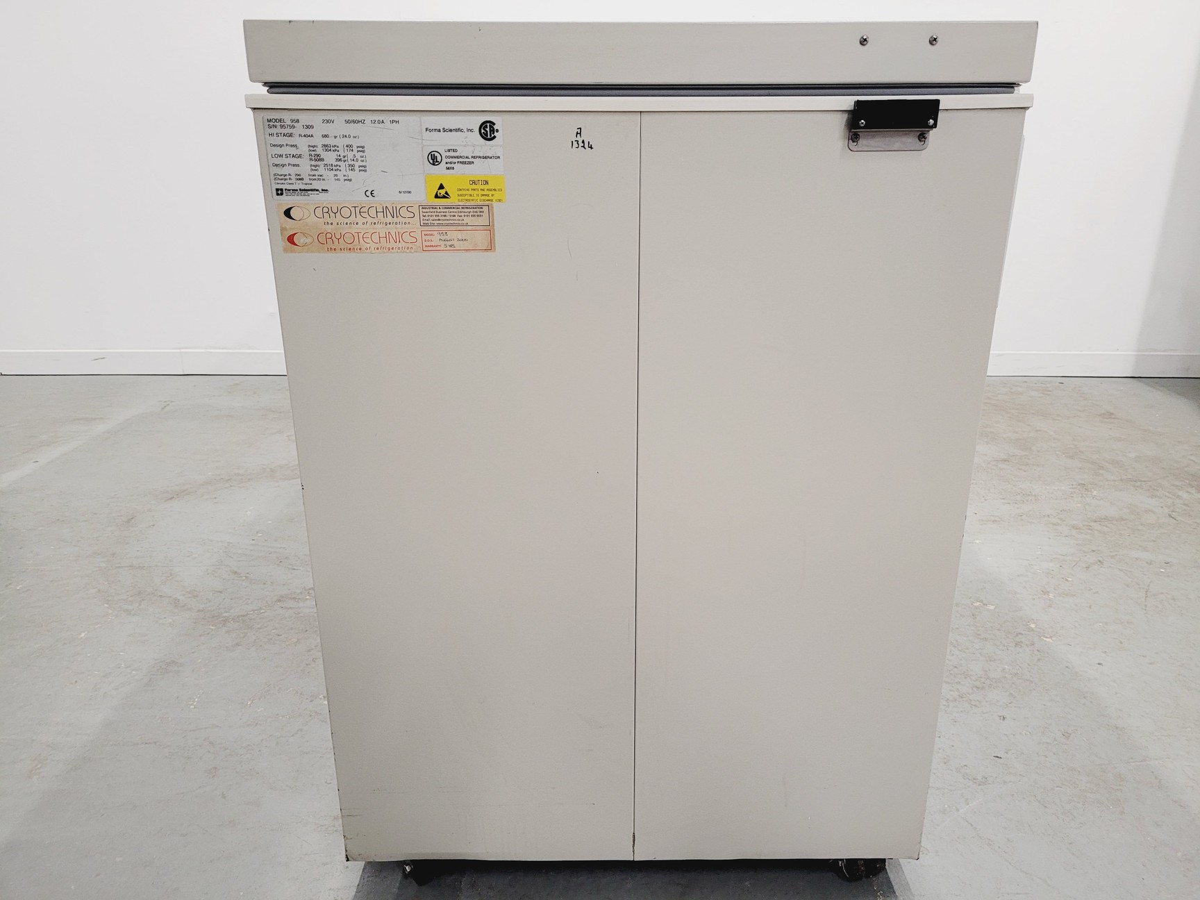 Image of Forma Scientific Cryotechnics 958 Laboratory Chest  -86˚C Freezer Lab