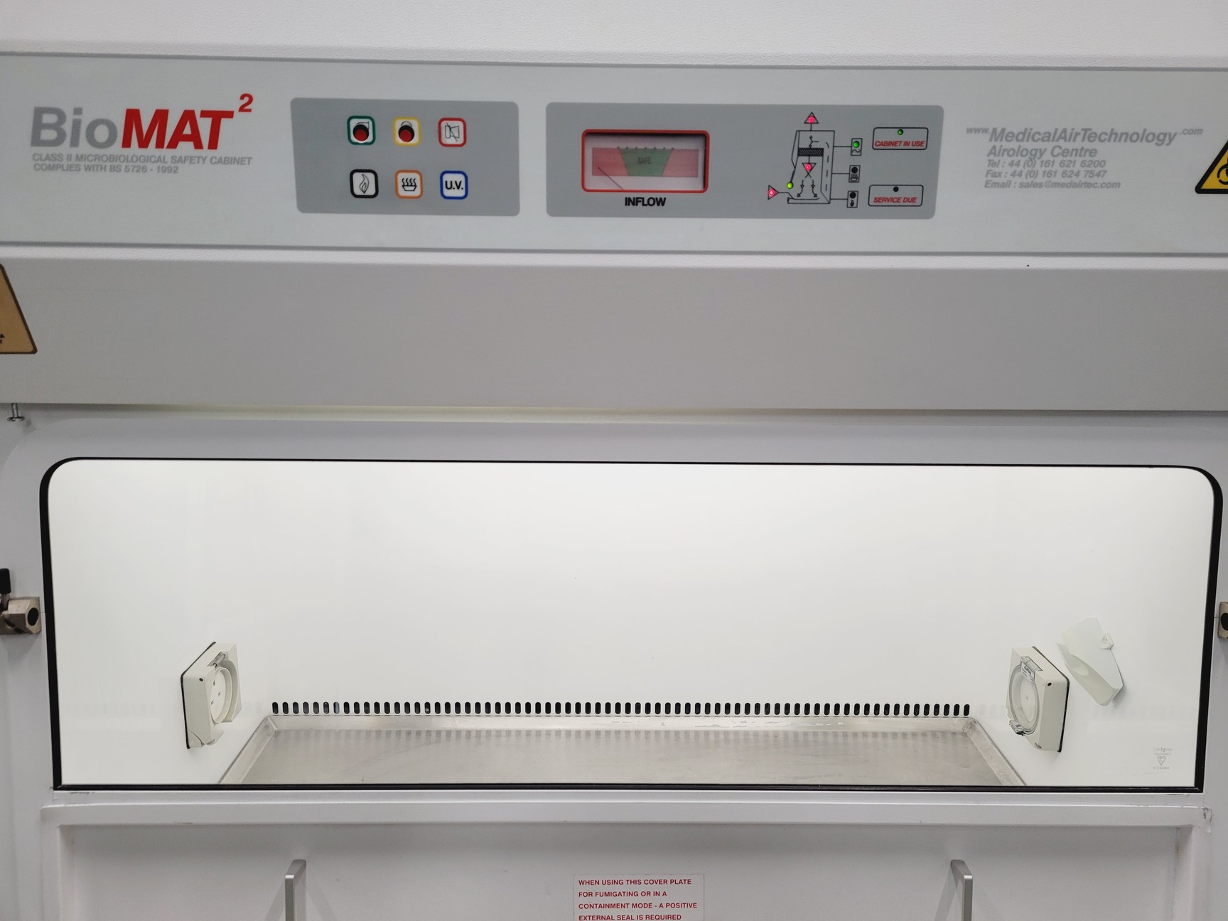 Image of BioMat 2 EXH Class ll Microbiological Safety Cabinet w/ Ducted Exhaust Faulty