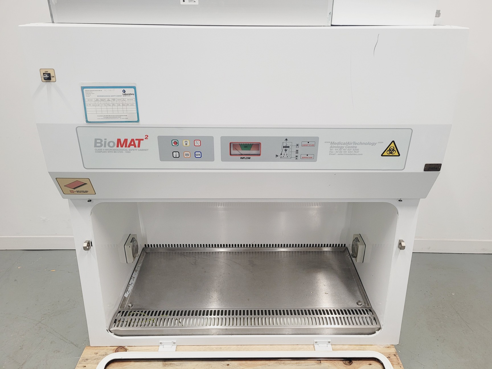 Image of BioMat 2 Class ll Microbiological Safety Cabinet On Stand With Ducted Exhaust