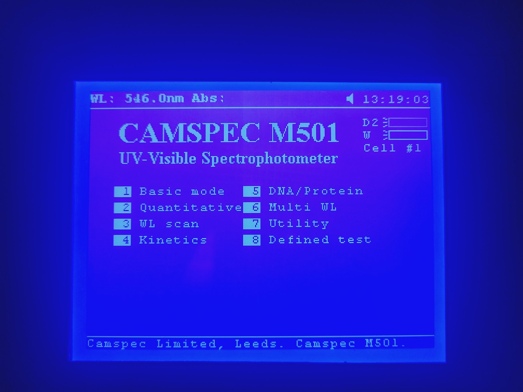 Image of Spectronic Camspec M501 UV-VIS Spectrophotometer Lab