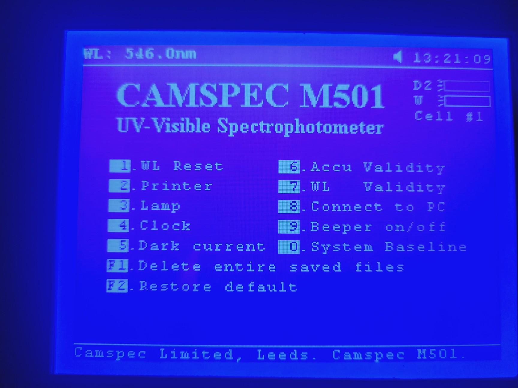 Image of Spectronic Camspec M501 UV-VIS Spectrophotometer Lab