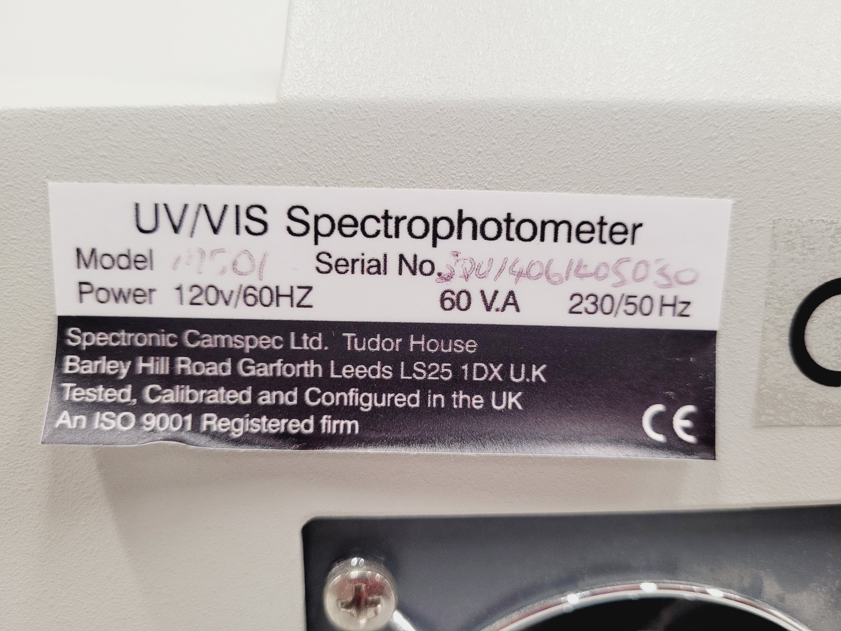 Image of Spectronic Camspec M501 UV-VIS Spectrophotometer Lab